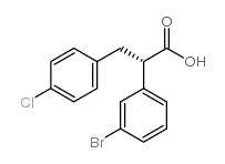 (S)-2-(3-溴苯基)-3-(4-氯苯基)丙酸结构式