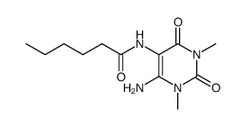 Hexanamide,N-(6-amino-1,2,3,4-tetrahydro-1,3-dimethyl-2,4-dioxo-5-pyrimidinyl)- Structure