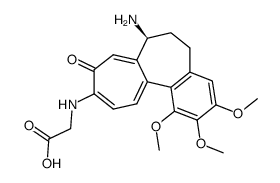 (S)-7-Amino-10-carboxymethylamino-1,2,3-trimethoxy-6,7-dihydro-5H-benzoheptalen-9-on, Desacetylcolchicidyl-glykokoll Structure
