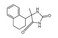 5-methyl-5-(1,2,3,4-tetrahydronaphthalen-1-yl)imidazolidine-2,4-dione结构式