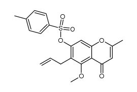 6-allyl-5-methoxy-2-methyl-7-(toluene-4-sulfonyloxy)-chromen-4-one Structure