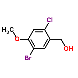 (5-Bromo-2-chloro-4-methoxyphenyl)methanol结构式