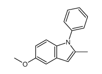 5-methoxy-2-methyl-1-phenyl-indole结构式