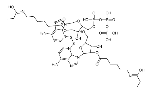 3,3'-dithiobis(2'-O-6-(propionylamino)hexanoyl)adenosine 5'-triphosphate结构式