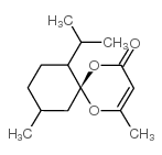 (6r)-(-)-4,10-dimethyl-7-isopropyl-1,5-dioxaspiro[5.5]undec-3-en-2-on结构式