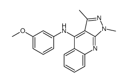 N-(3-methoxyphenyl)-1,3-dimethylpyrazolo[3,4-b]quinolin-4-amine结构式