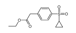 ethyl 2-(4-cyclopropylsulfonylphenyl)acetate结构式