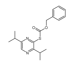 Benzyl S-3,6-diisopropylpyrazin-2-ylthiolcarbonate Structure