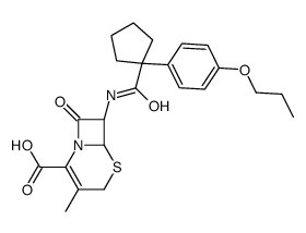 (6R,7R)-3-methyl-8-oxo-7-[[1-(4-propoxyphenyl)cyclopentanecarbonyl]amino]-5-thia-1-azabicyclo[4.2.0]oct-2-ene-2-carboxylic acid Structure