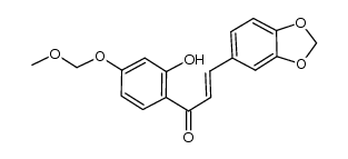 2'-hydroxy-4'-methoxymethoxy-3,4-methylenedioxy-chalcone结构式