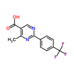 4-Methyl-2-[4-(trifluoromethyl)phenyl]-5-pyrimidinecarboxylic acid Structure