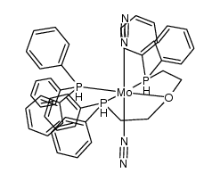 trans-Mo(N2)2((Ph2PCH2CH2)2O)(PPh3)结构式