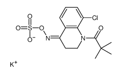 potassium,[(Z)-[8-chloro-1-(2,2-dimethylpropanoyl)-2,3-dihydroquinolin-4-ylidene]amino] sulfate结构式