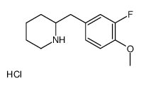 2-(3-FLUORO-4-METHOXY-BENZYL)-PIPERIDINE HYDROCHLORIDE structure
