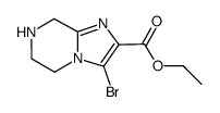 ethyl 3-bromo-5,6,7,8-tetrahydroimidazo[1,2-a]pyrazine-2-carboxylate结构式