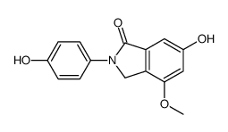 6-hydroxy-2-(4-hydroxyphenyl)-4-methoxy-3H-isoindol-1-one Structure