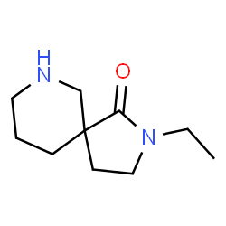 2-Ethyl-2,7-diazaspiro[4.5]decan-1-one结构式