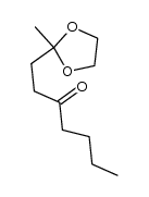 1-(2-methyl-1,3-dioxolan-2-yl)heptan-3-one结构式