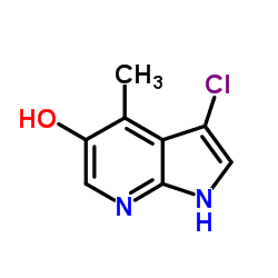 3-Chloro-5-hydroxy-4-Methyl-7-azaindole结构式