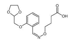 4-[[2-(1,3-dioxolan-2-ylmethoxy)phenyl]methylideneamino]oxybutanoic acid结构式