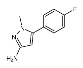 3-Amino-5-[p-fluor-phenyl]-1-methyl-pyrazol结构式