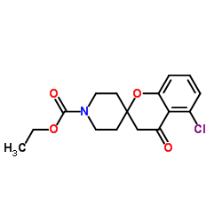 Ethyl 5-chloro-4-oxo-3,4-dihydro-1'H-spiro[chromene-2,4'-piperidine]-1'-carboxylate结构式