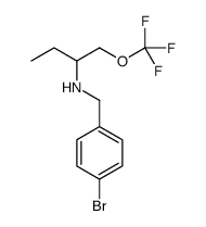 N-(4-Bromobenzyl)-1-(trifluoromethoxy)-2-butanamine结构式