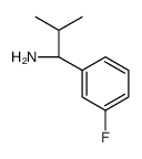 (1S)-1-(3-fluorophenyl)-2-methylpropan-1-amine结构式