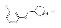 3-[(3-Chlorophenoxy)methyl]pyrrolidine hydrochloride结构式