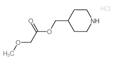 4-Piperidinylmethyl 2-methoxyacetate hydrochloride Structure