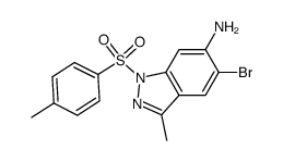 5-bromo-3-methyl-1-(toluene-4-sulfonyl)-1H-indazol-6-ylamine结构式