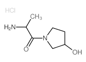 2-Amino-1-(3-hydroxy-1-pyrrolidinyl)-1-propanone hydrochloride结构式