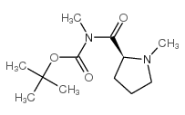 (r)-n-boc-n,n-dimethyl-l-prolinamide结构式