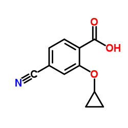 4-Cyano-2-(cyclopropyloxy)benzoic acid Structure