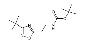 tert-butyl [2-(3-tert-butyl-1,2,4-oxadiazol-5-yl)ethyl]carbamate结构式