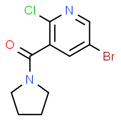 5-Bromo-2-chloro-3-(pyrrolidine-1-carbonyl)pyridine Structure