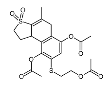 2-[(6,9-diacetyloxy-4-methyl-3,3-dioxo-1,2,5,9b-tetrahydrobenzo[e][1]benzothiol-8-yl)sulfanyl]ethyl acetate结构式