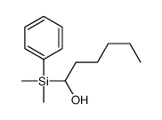 1-[dimethyl(phenyl)silyl]hexan-1-ol结构式