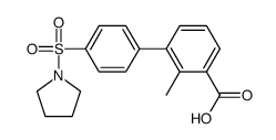 2-methyl-3-(4-pyrrolidin-1-ylsulfonylphenyl)benzoic acid Structure