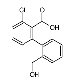 2-chloro-6-[2-(hydroxymethyl)phenyl]benzoic acid Structure