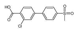 2-chloro-4-(4-methylsulfonylphenyl)benzoic acid结构式