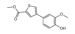 methyl 4-(4-hydroxy-3-methoxyphenyl)thiophene-2-carboxylate结构式
