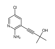 4-(2-amino-5-chloro-pyridin-3-yl)-2-methyl-but-3-yn-2-ol结构式