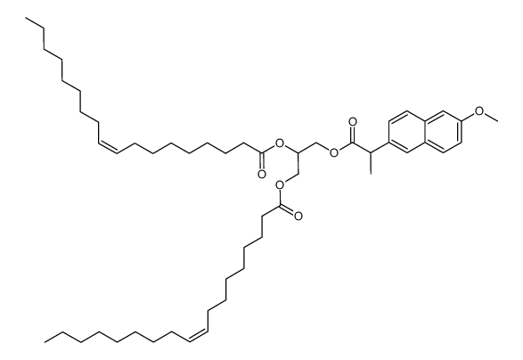 3-((2-(6-methoxynaphthalen-2-yl)propanoyl)oxy)propane-1,2-diyl dioleate结构式