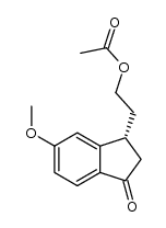 (R)-2-(6-methoxy-3-oxo-2,3-dihydro-1H-inden-1-yl)ethyl acetate Structure