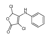 3-anilino-2,4-dichloro-2H-furan-5-one Structure