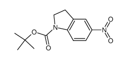 tert-butyl 5-nitro-2,3-dihydro-1H-indole-1-carboxylate结构式