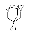 1,3,5-Triazatricyclo[3.3.1.13,7]decan-7-ol(9CI)结构式