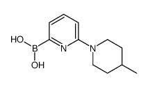 (6-(4-METHYLPIPERIDIN-1-YL)PYRIDIN-2-YL)BORONIC ACID Structure