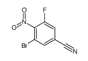 3-溴-5-氟-4-硝基苯甲腈结构式